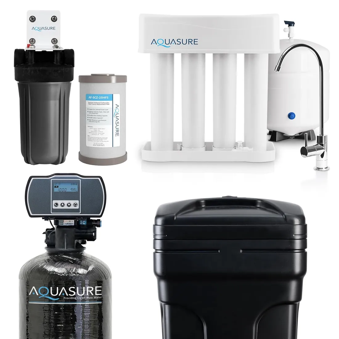 Aquasure AS-WHF48D 48,000-Grain Water Softener and Filter System
